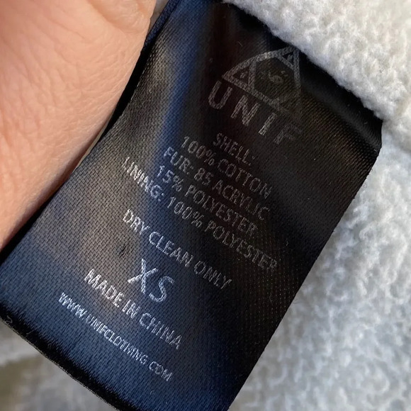 Unif fur utility coat sz xtra small Unif Unif Unif Unif Unif Unif Unif Unif Unif - Picture 13 of 14